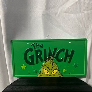 Metal GRINCH Wall Sign License Plate New Grinchmas